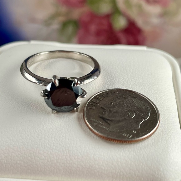 Clearance‼️3ct Diamond‼️RARE‼️ Silver 925 Ring size 7 - Picture 7 of 8